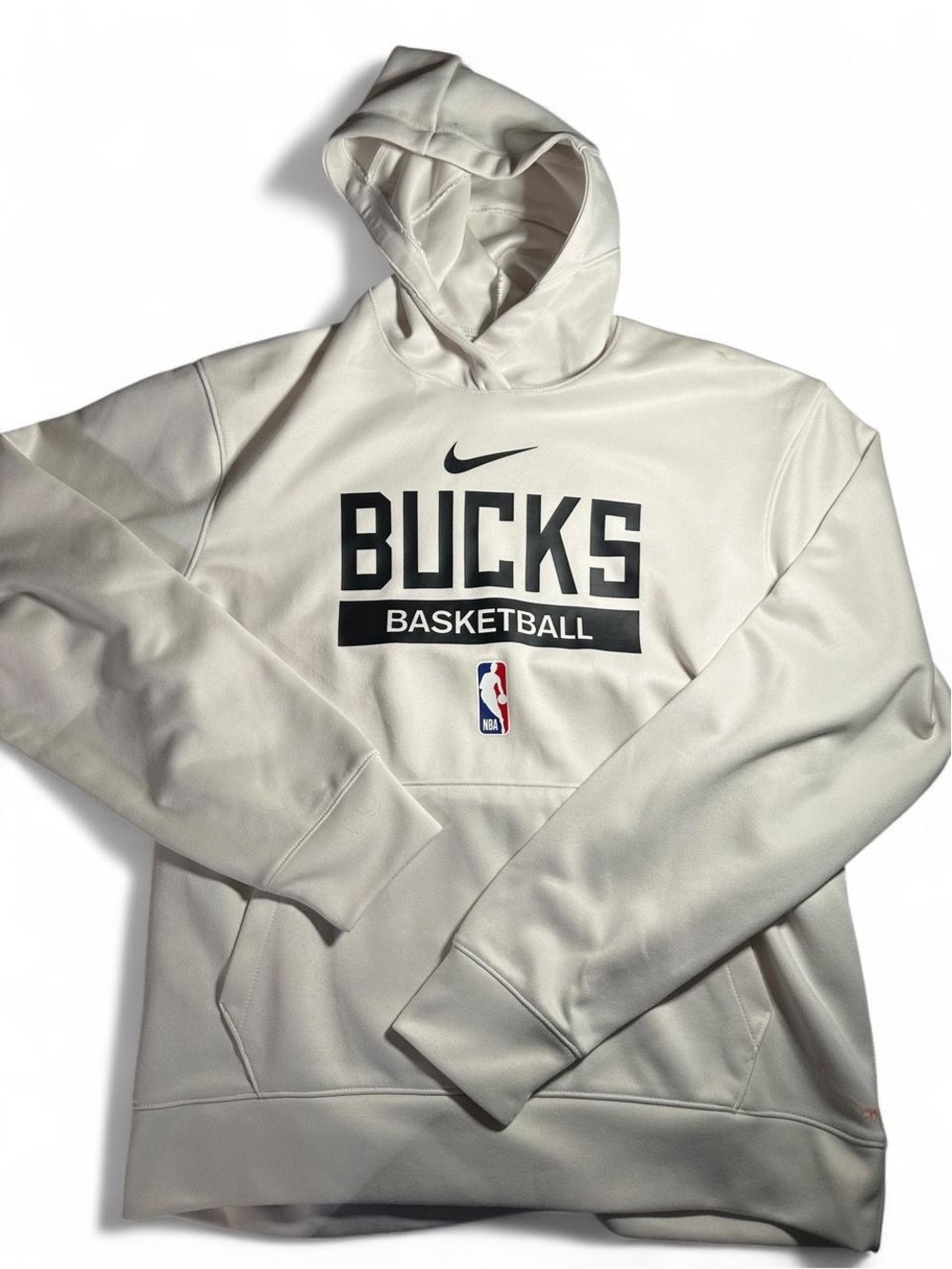 Nike Cream BUCKS Basketball Pullover Hoodie